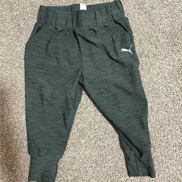 Puma Heather Green Athletic Sweatpants Joggers Kids Size 2T - Picture 1 of 7